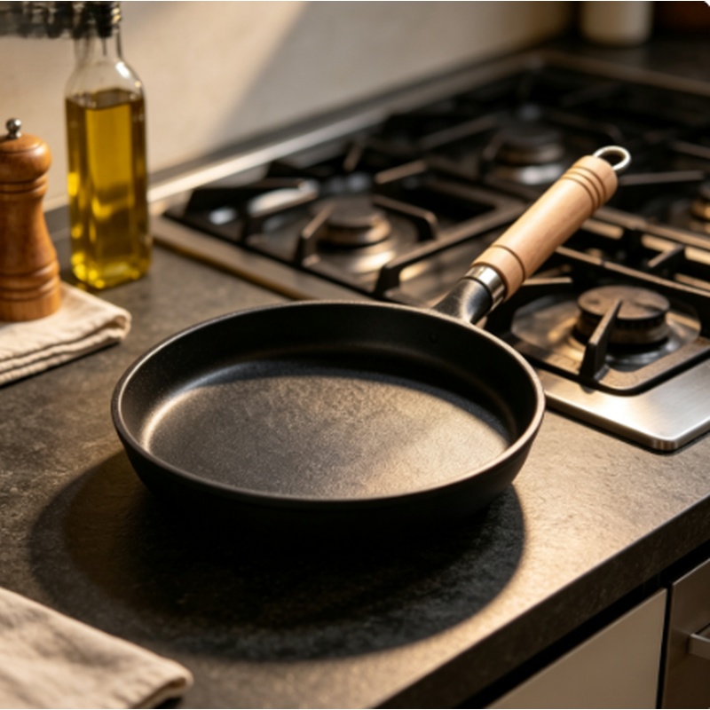 Cast Iron Corn - 26cm未コーティング鋳鉄製フライパン、ノンスティッククレープパンケーキパン、ガス・IH対応、家庭用キッチン調理器具