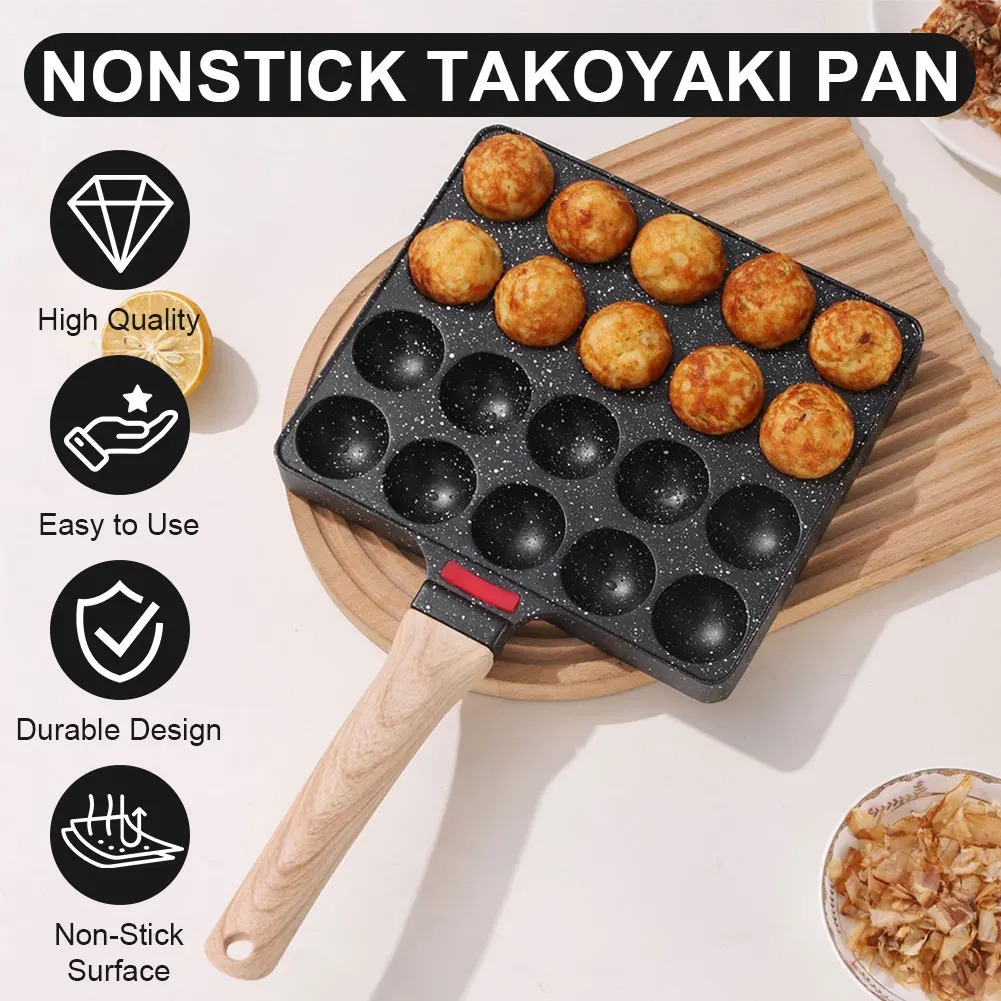 Takoyaki Grill Plate - たこ焼きパン 20 型たこ焼きメーカースキレットアルミ合金テフロン加工グリルパン調理プレートタコボールパンケーキメイク