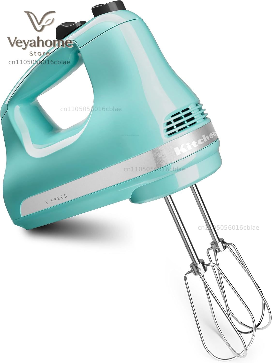 Kitchenaid Mixer Hand Mixer - キッチンエイド 5 ウルトラパワースピードハンドミキサー - KHM512、アクアスカイ