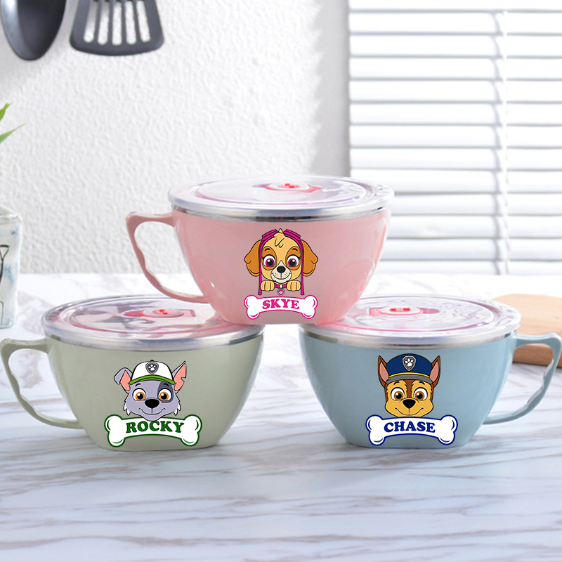 Dim Sum Basket - PAW Patrols ステンレス鋼製断熱ランチボックス フードコンテナ ハンドル付きボウル スープボウル