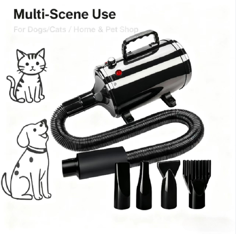 Hot Dog Press - 2800W 犬用ヘアドライヤー ペットグルーミングブロワー 温風セカドール 高速静音ペットドライヤー乾燥機 無段階速度調整