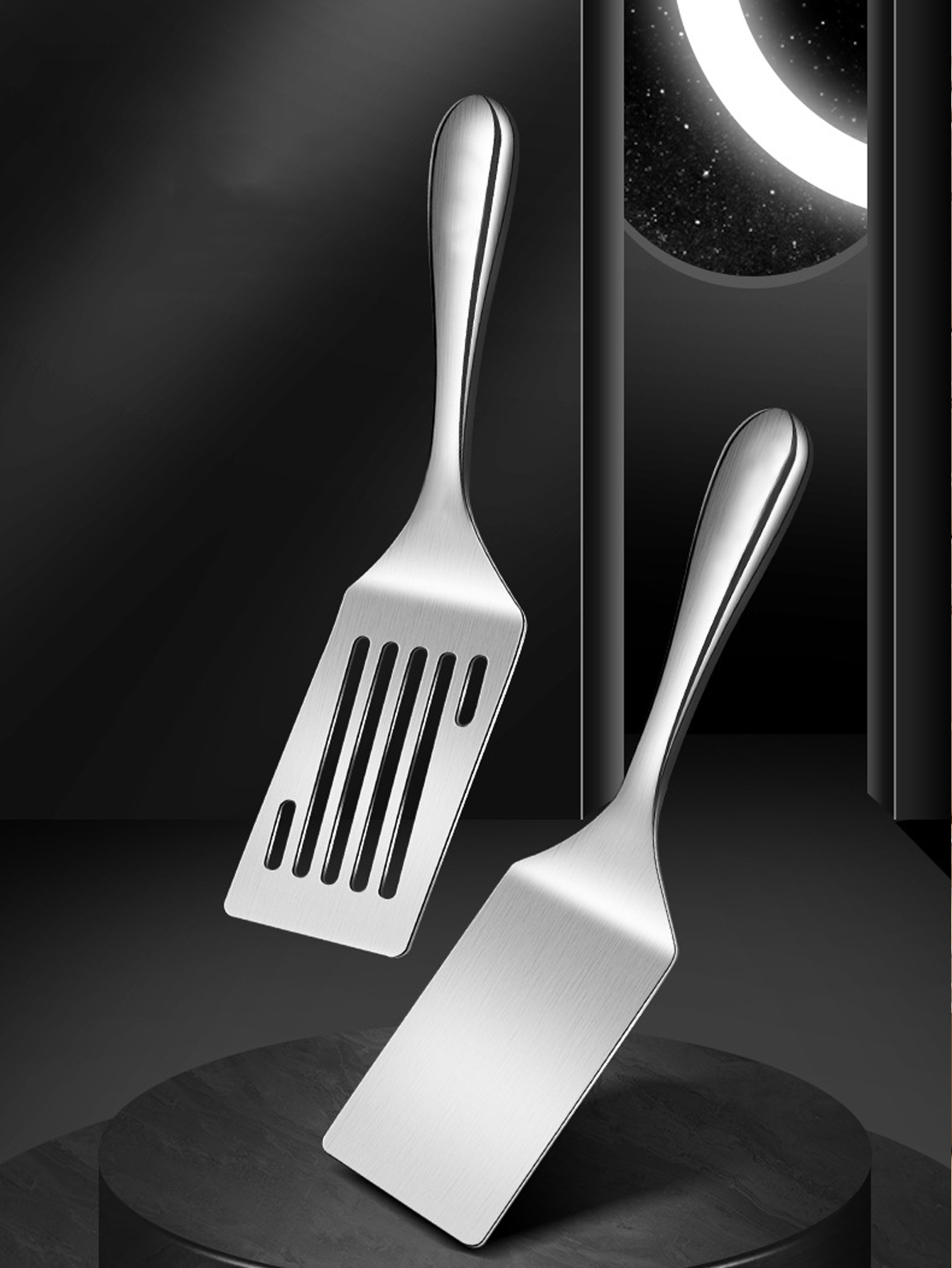 Okonomiyaki Spatula - 2個/1個 小型ステンレス製スパチュラ、グリルターナースパチュラ、グリルターナー、厚みのある小型フライパン用スパチュラ、金属製調理用スパチュラ