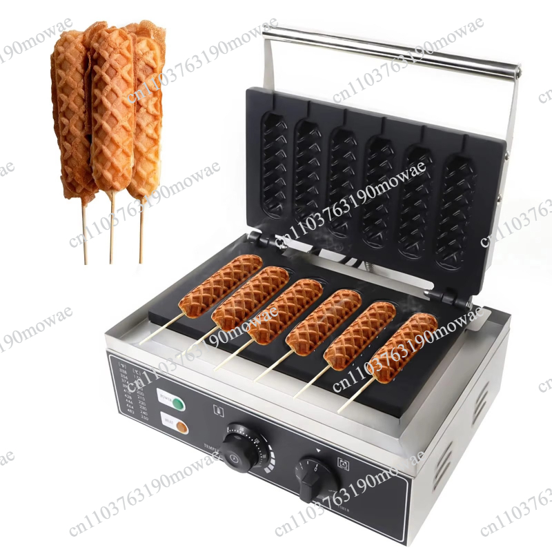 Corn Dog Stick - 6ピースノンスティックワッフルバーマシン ステンレス製ワッフルバーマシン コーンドッグワッフルマシン 家庭用業務用