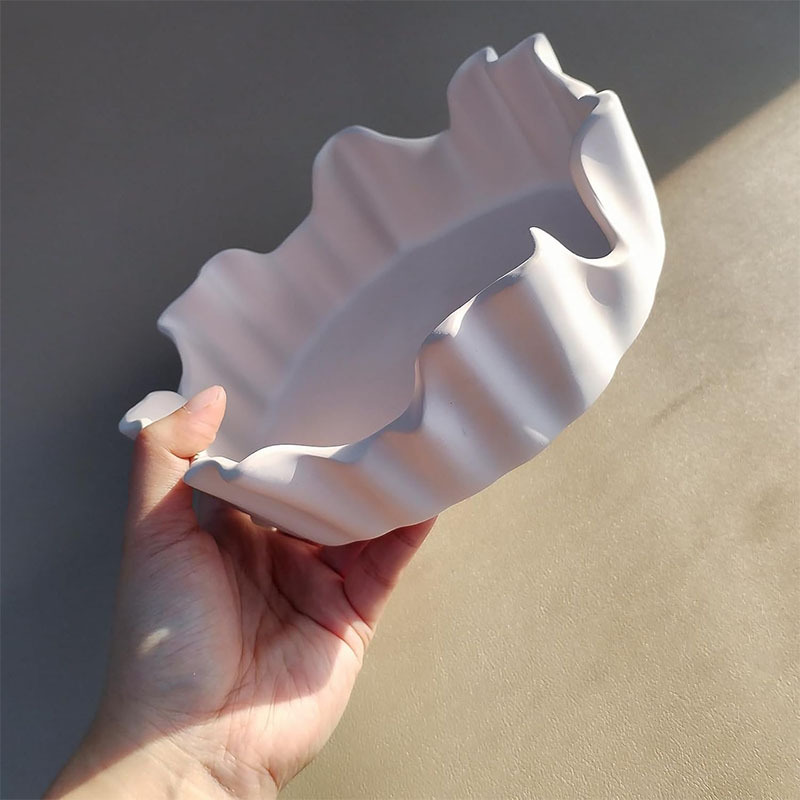 Potsticker Mold - レーストレイフルーツトレイ DIY 石膏樹脂シリコーン型家の装飾植木鉢収納ジュエリー収納ボウル型ドロップ接着剤型