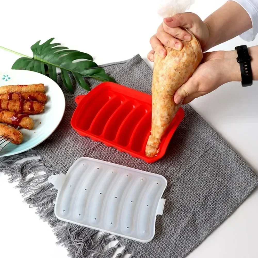 食品グレードシリコン製ソーセージ型 蓋付き 耐熱 簡単洗浄  - Hot Dog Press のレビューと価格