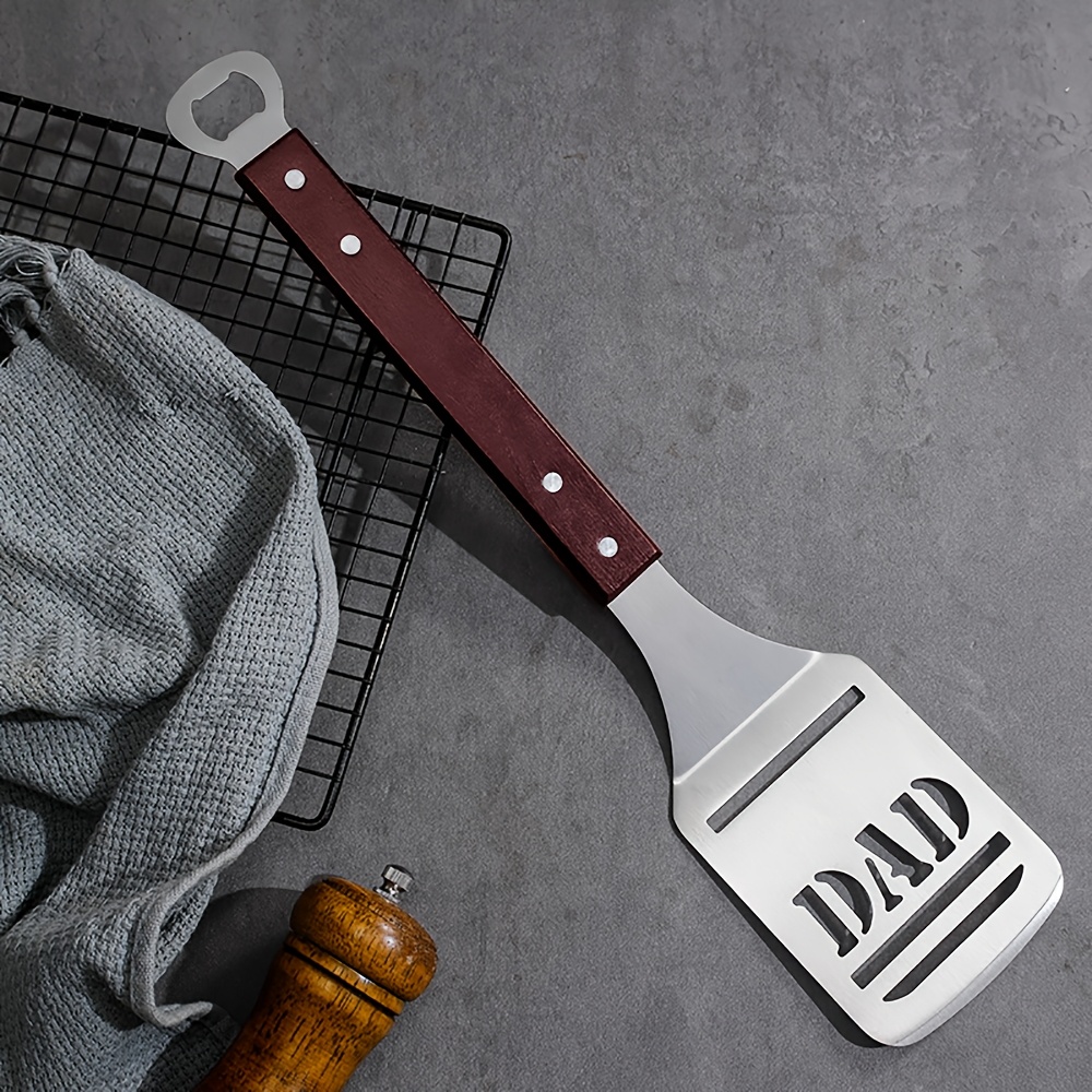 ステンレス製BBQスパチュラ、栓抜き付き、耐熱性、肉、魚介類 - Okonomiyaki Spatula のレビューと価格