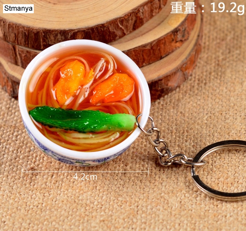 新しいシミュレーション食品キーチェーン麺新しいキーホルダー中 - Dim Sum Basket のレビューと価格