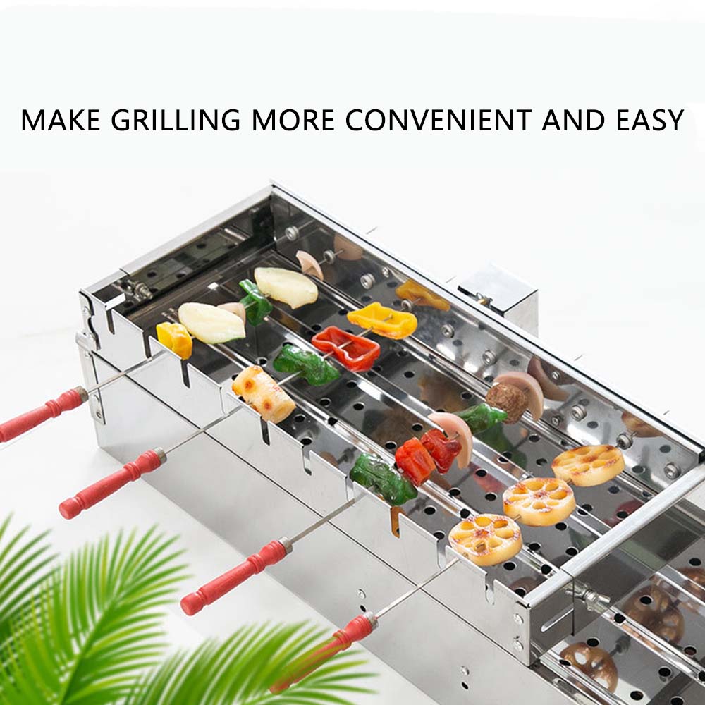 商用ステンレス鋼グリル串全自動バーベキュー回転機幅調整可能ホ - Hot Dog Press のレビューと価格