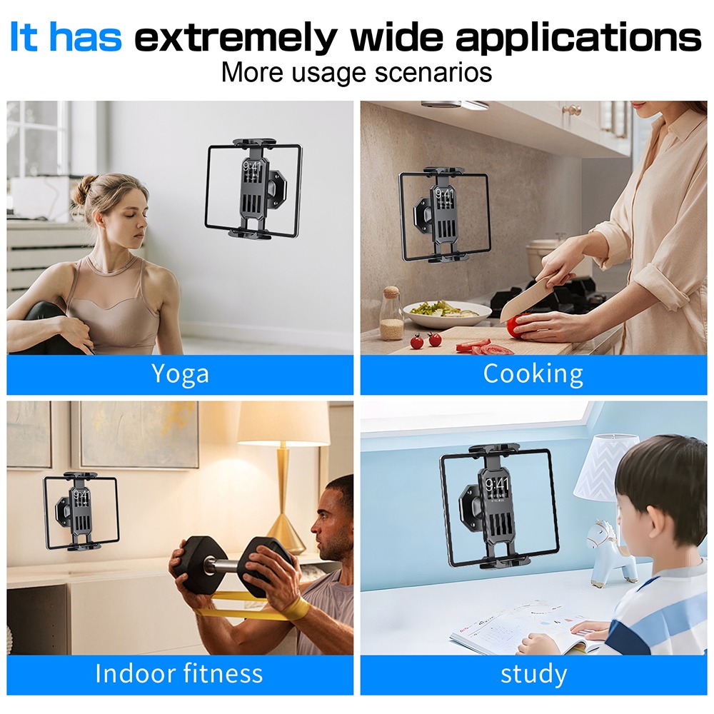 壁掛け式スマホホルダー タブレットスタンド 調整可能クランプ - Taco Stand Holder のレビューと価格