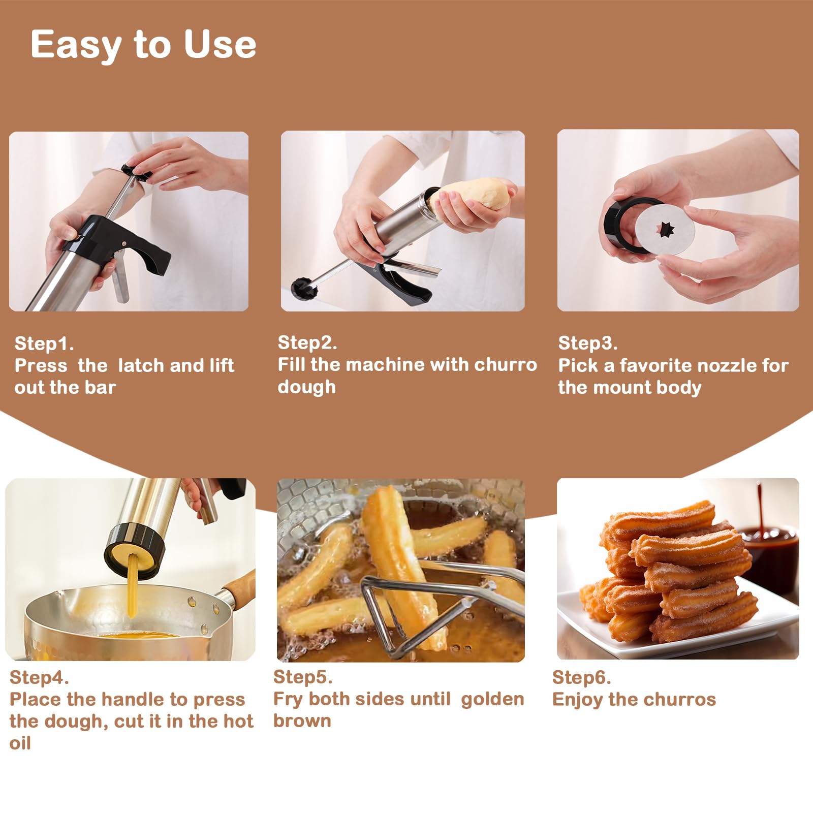 伝統的なチュロメーカー機クッキープレスキットマシンガン装飾絞 - Churros Maker Gun のレビューと価格