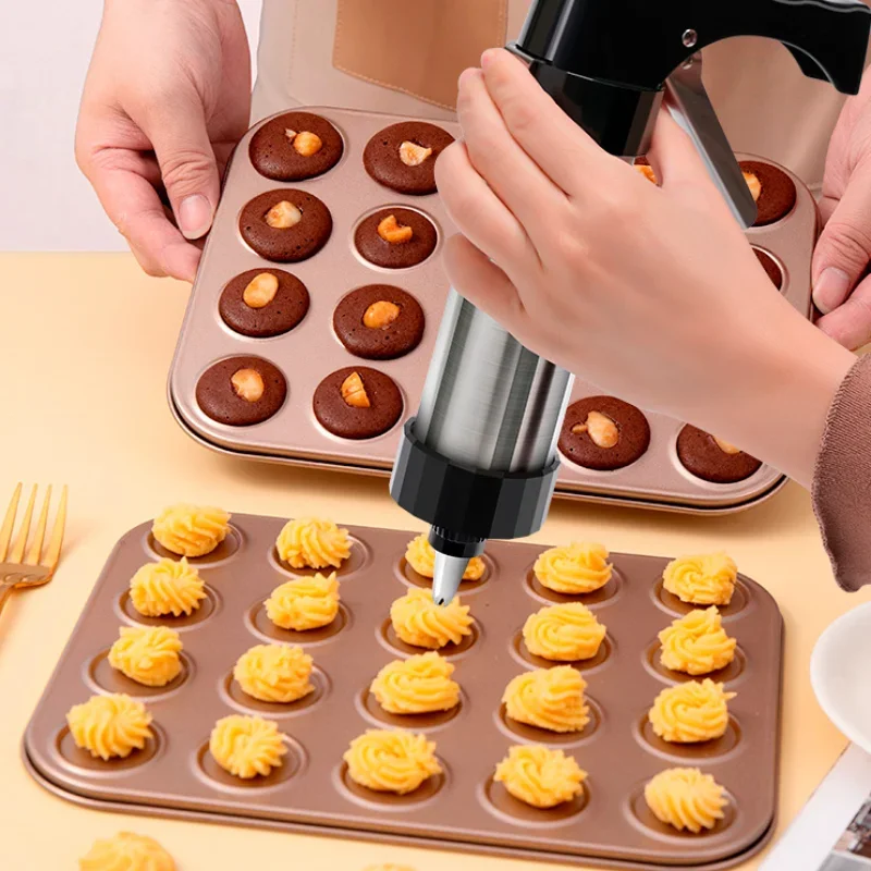 日曜大工の手動クッキーモールドガン、クッキープレスキット、装 - Churros Maker Gun のレビューと価格