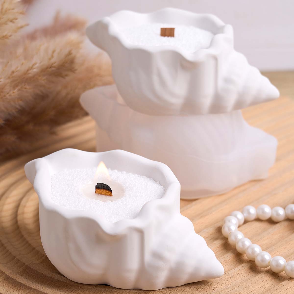 巻貝キャンドルジャーシリコーン型 DIY オーシャンシリーズ - Potsticker Mold のレビューと価格