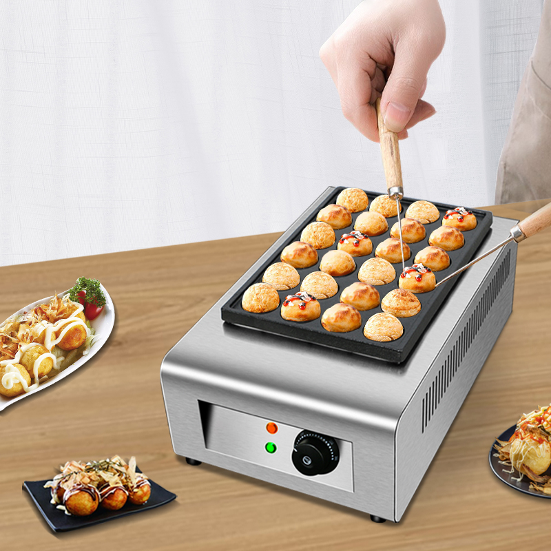 業務用大型電気たこ焼き機 3プレート 魚団子オーブン グリル - Takoyaki Grill Plate のレビューと価格
