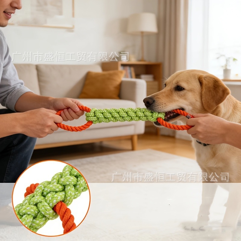 ペット用おもちゃ、綿ロープのダブルリング、トウモロコシの穂軸 - Corn Dog Stick のレビューと価格