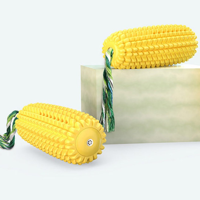 キュッキュッ鳴るコーンドッグ歯ブラシ噛むおもちゃ、丈夫な歯磨 - Corn Dog Stick のレビューと価格