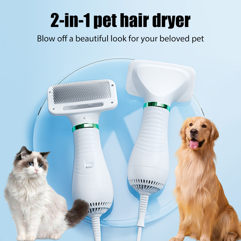 2-in-1ペットヘアドライヤーグルーミングツール：ポータブ - Hot Dog Press のレビューと価格