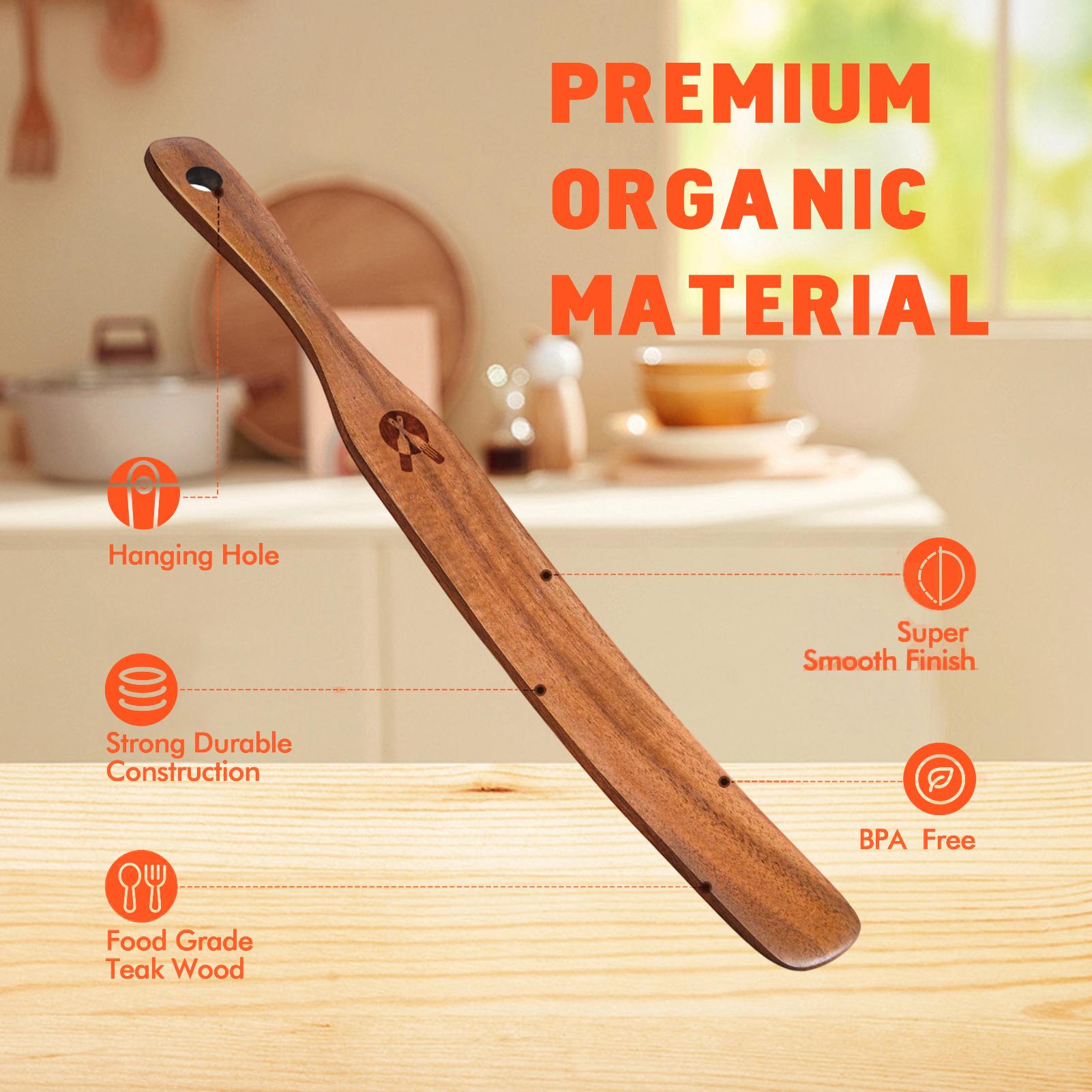 木製かき混ぜ棒、細い瓶用スクレーパー、木製スパチュラ、スプー - Okonomiyaki Spatula のレビューと価格