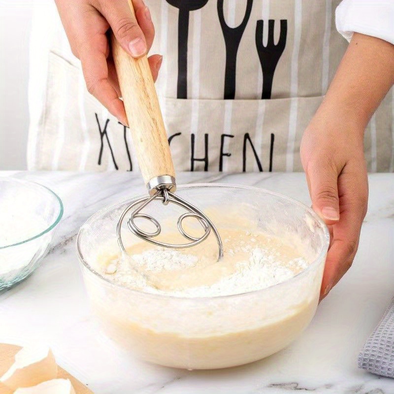 手動生地ミキサー デニッシュ生地泡立て器 ステンレス鋼の卵ビ - Danish Pancake Pan のレビューと価格