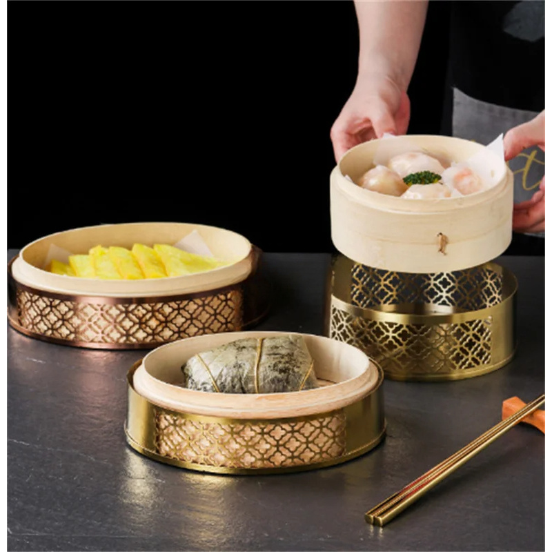 中国竹製蒸し器蓋付き餃子蒸し器、ベース付き野菜スナック用、バ - Bao Steamer Bamboo のレビューと価格
