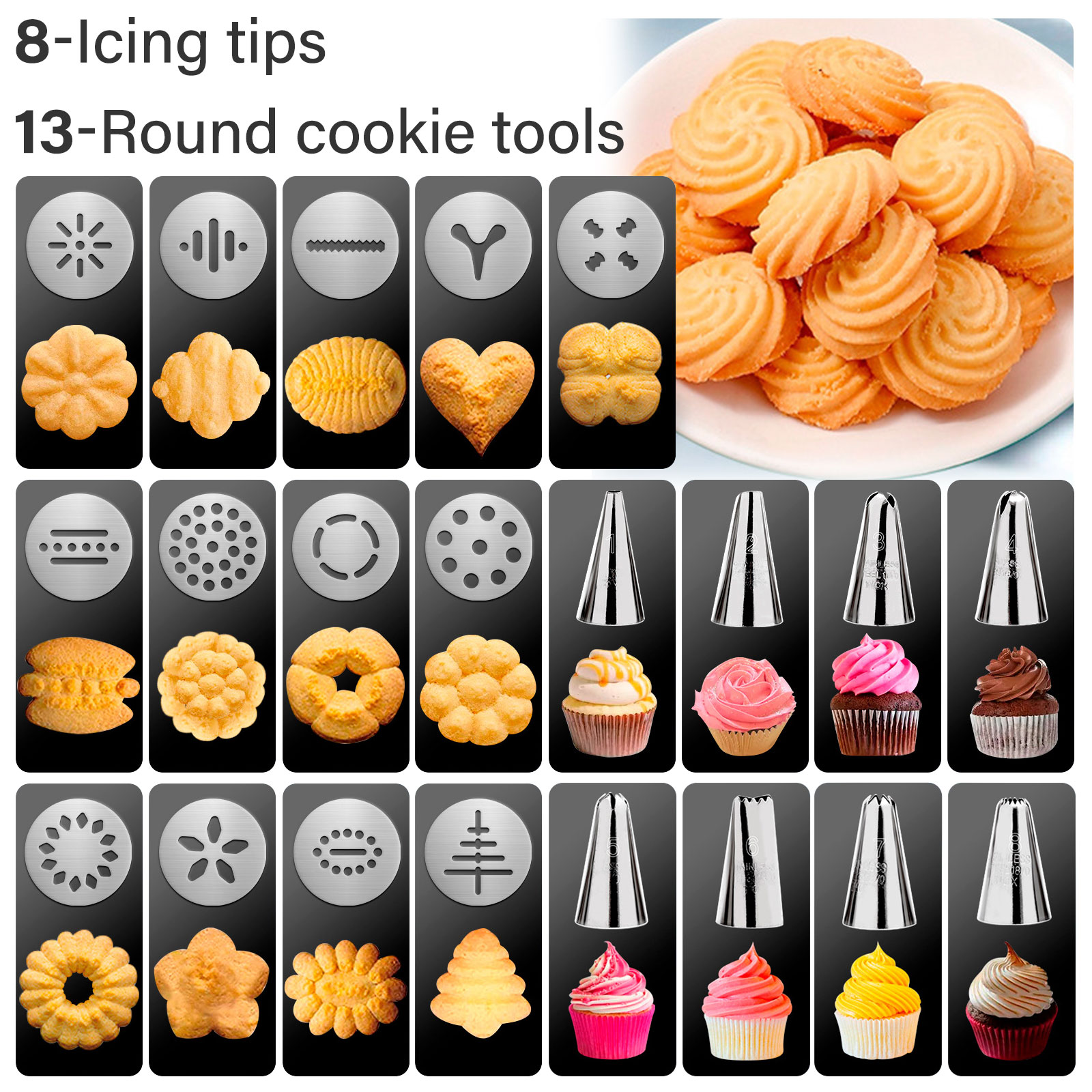 GMOX クッキープレスガンとチップセット ステンレス製クッ - Churros Maker Gun のレビューと価格