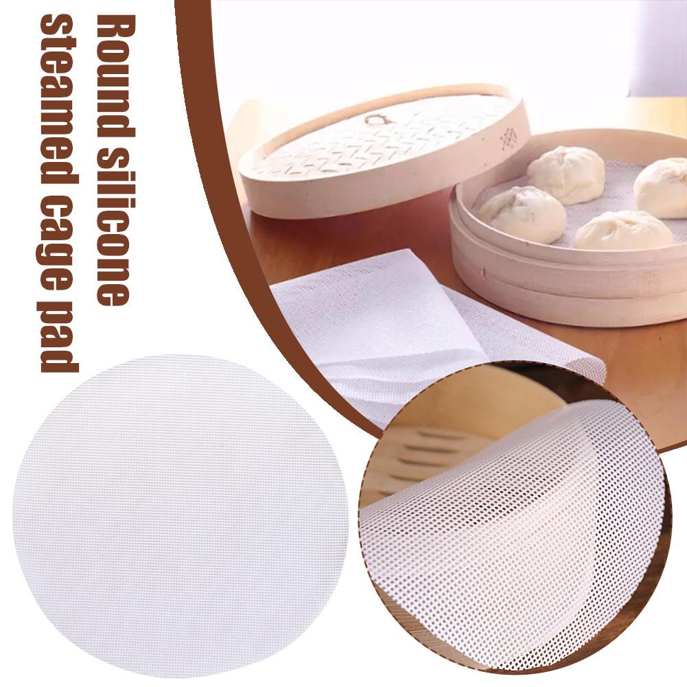 シリコン竹蒸し器ライナー、ノンスティック再利用可能なメッシュ - Bao Steamer Bamboo のレビューと価格