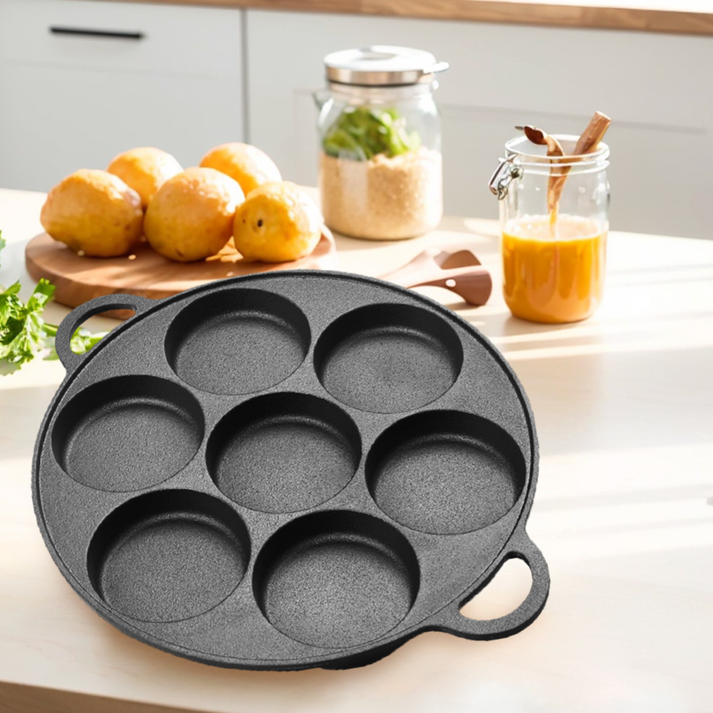 7穴フライパン鋳鉄製ノンスティックキッチン調理用ハムパン卵調 - Cast Iron Corn のレビューと価格
