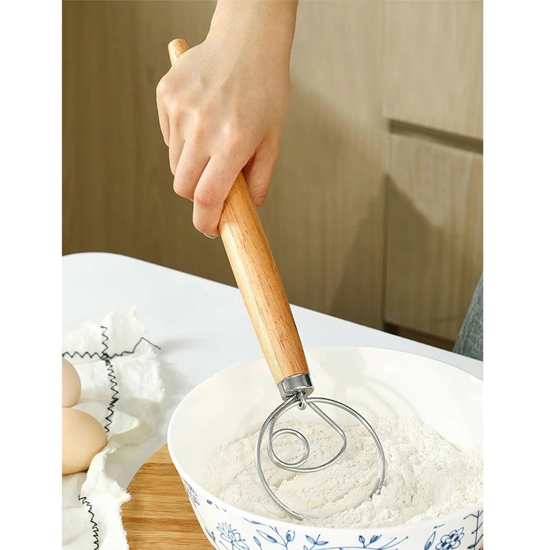 13 インチのステンレス鋼デンマーク製生地泡立て器木製ハンド - Danish Pancake Pan のレビューと価格