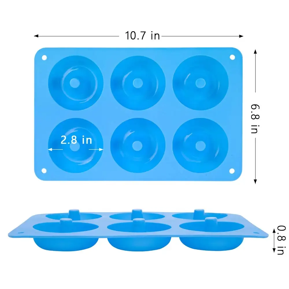 1/2 個シリコーンマフィンドーナツ型 6 穴ベーキングモー - Donut Mold Silicone のレビューと価格