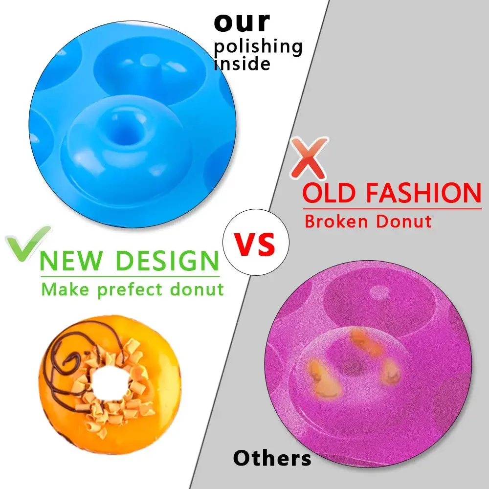 1/2 個シリコーンマフィンドーナツ型 6 穴ベーキングモー - Donut Mold Silicone のレビューと価格