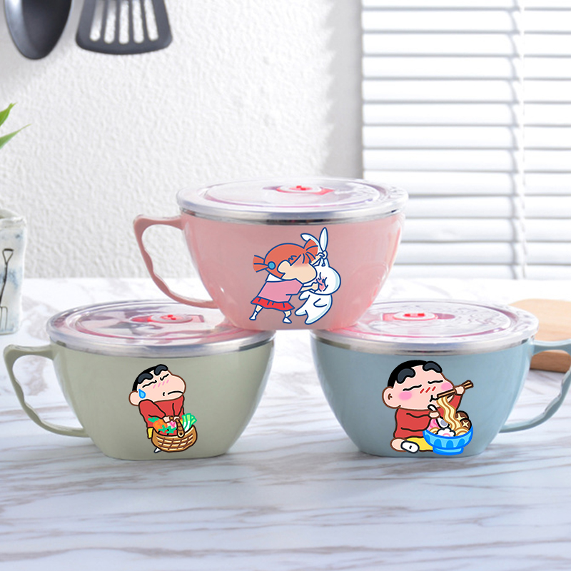 クレヨンしんちゃんヌードルボウル大容量ステンレスボウル二層熱 - Dim Sum Basket のレビューと価格