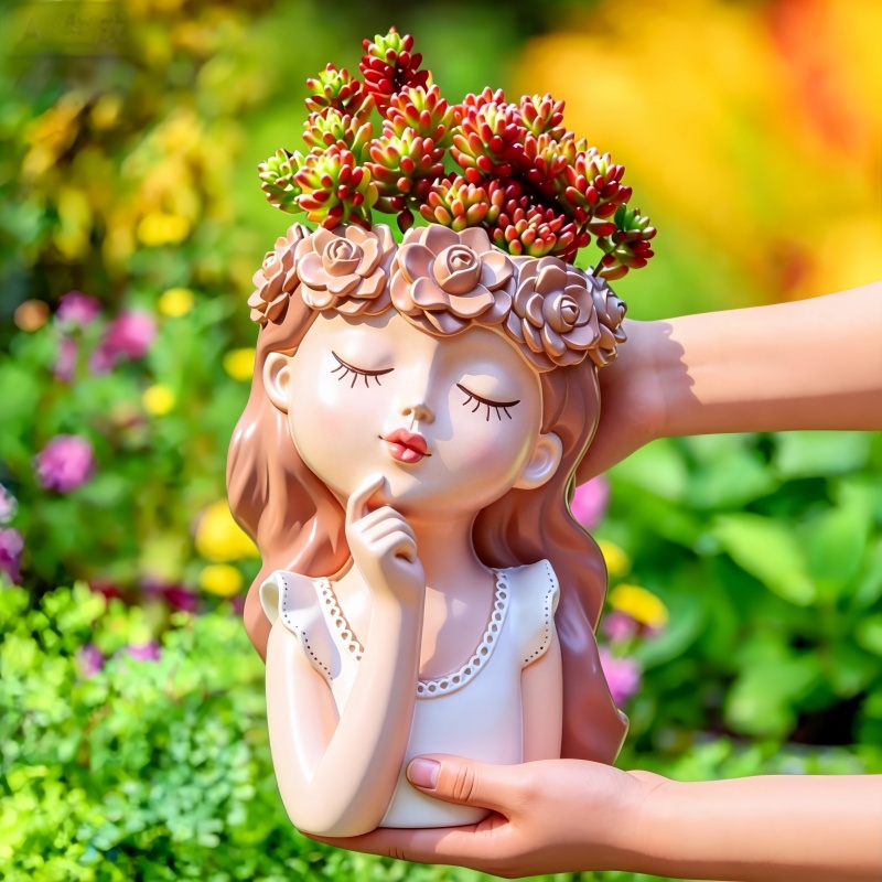 大きな妖精少女の花瓶型シリコンモールド、サボテンや多肉植物用 - Potsticker Mold のレビューと価格