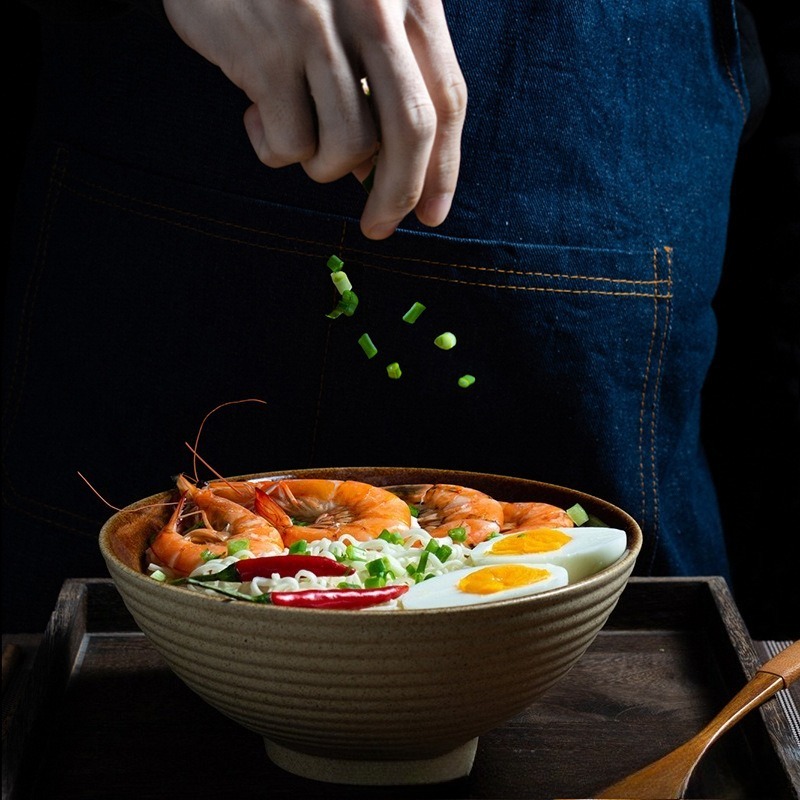 陶磁器の日本食器 ラミアンヌードルボウル 麺汁ボウル 窯焼き - Dim Sum Basket のレビューと価格