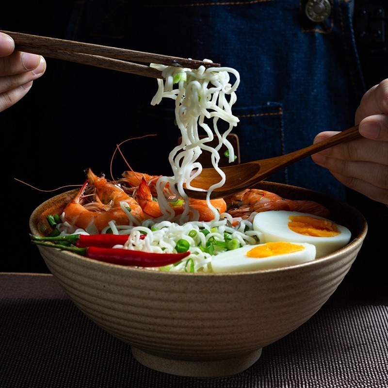 陶磁器の日本食器 ラミアンヌードルボウル 麺汁ボウル 窯焼き - Dim Sum Basket のレビューと価格