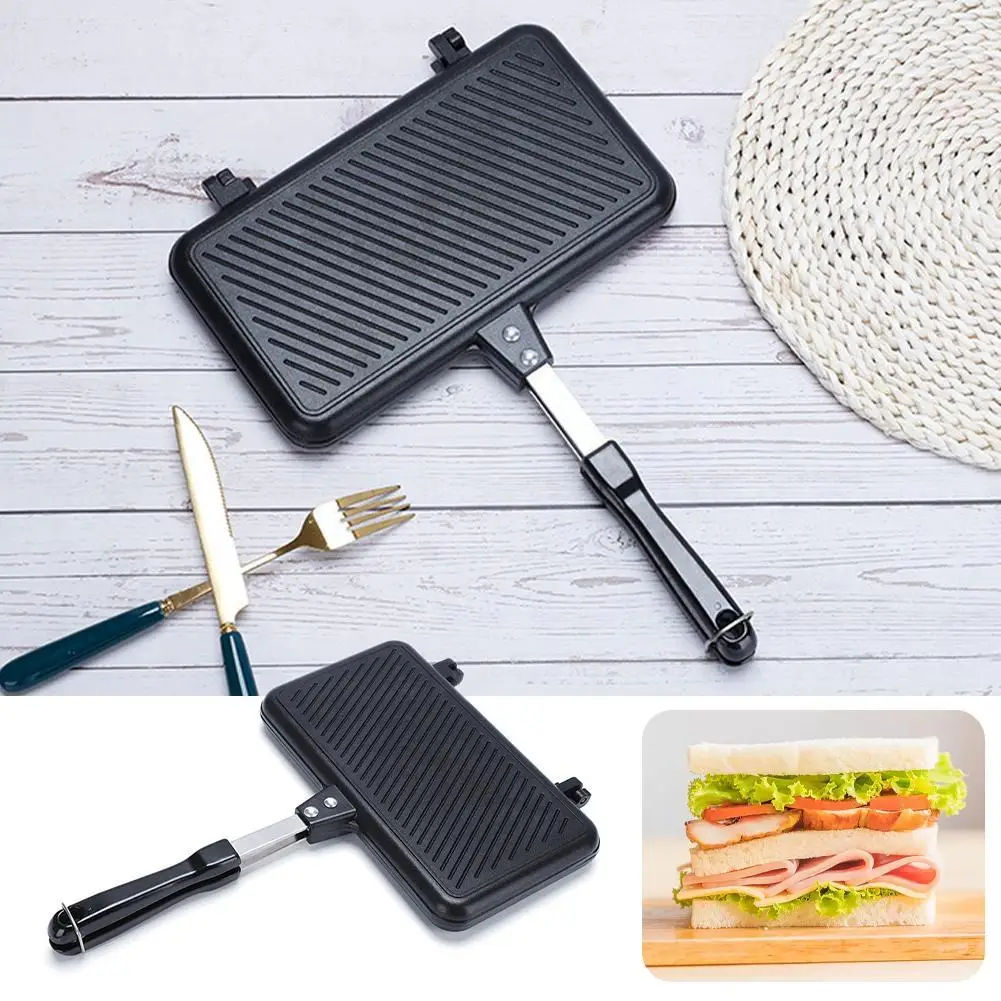 両面フライパンノンスティックサンドイッチメーカーワッフルパン - Cast Iron Corn のレビューと価格