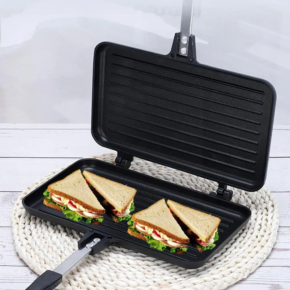 両面フライパンノンスティックサンドイッチメーカーワッフルパン - Cast Iron Corn のレビューと価格