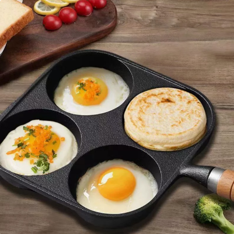 JUSTINLAU 2/4穴鋳鉄オムレツポット家庭用ノンステ - Cast Iron Corn のレビューと価格