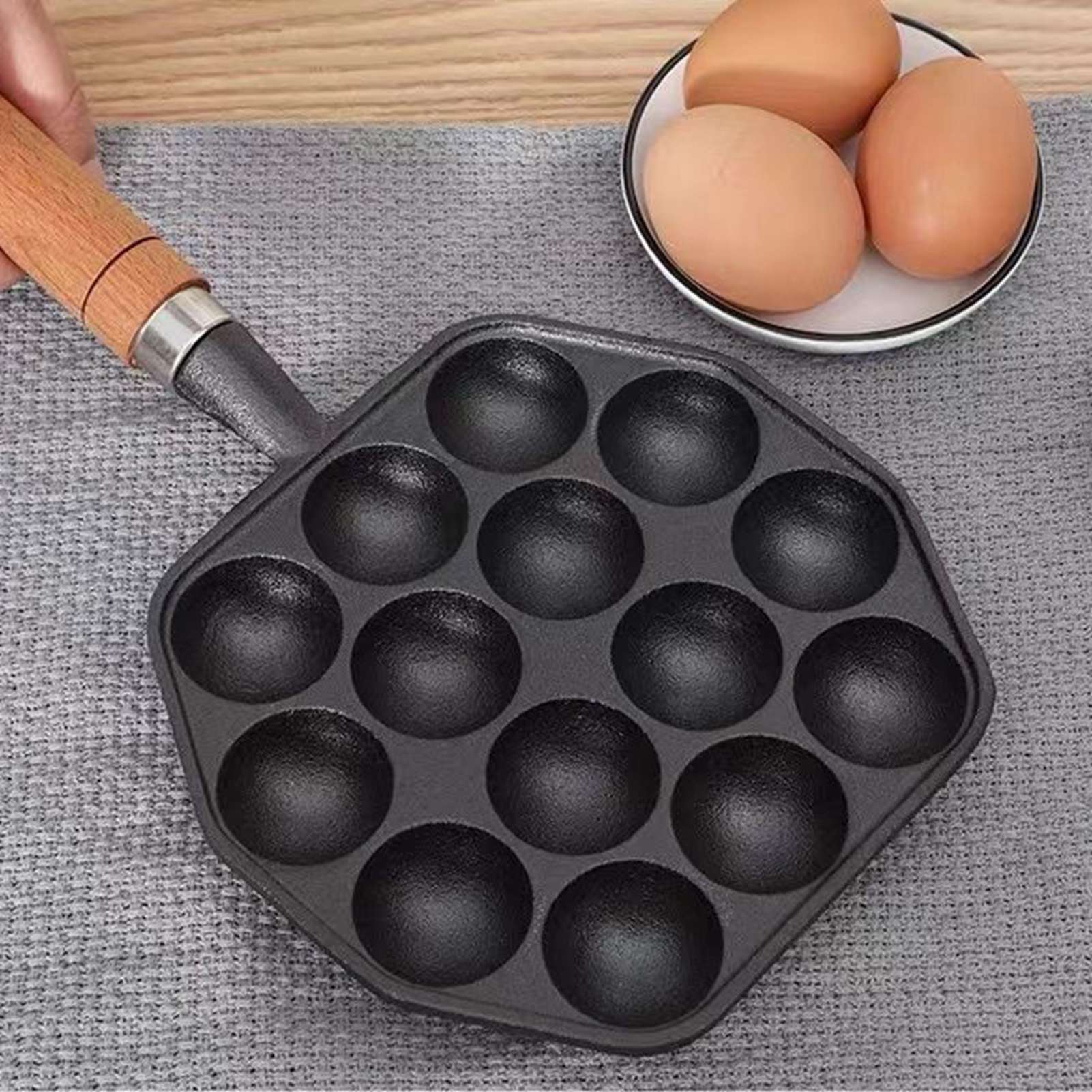 たこ焼きグリルパンお手入れ簡単鋳鉄タコミートボール型メーカー - Takoyaki Grill Plate のレビューと価格