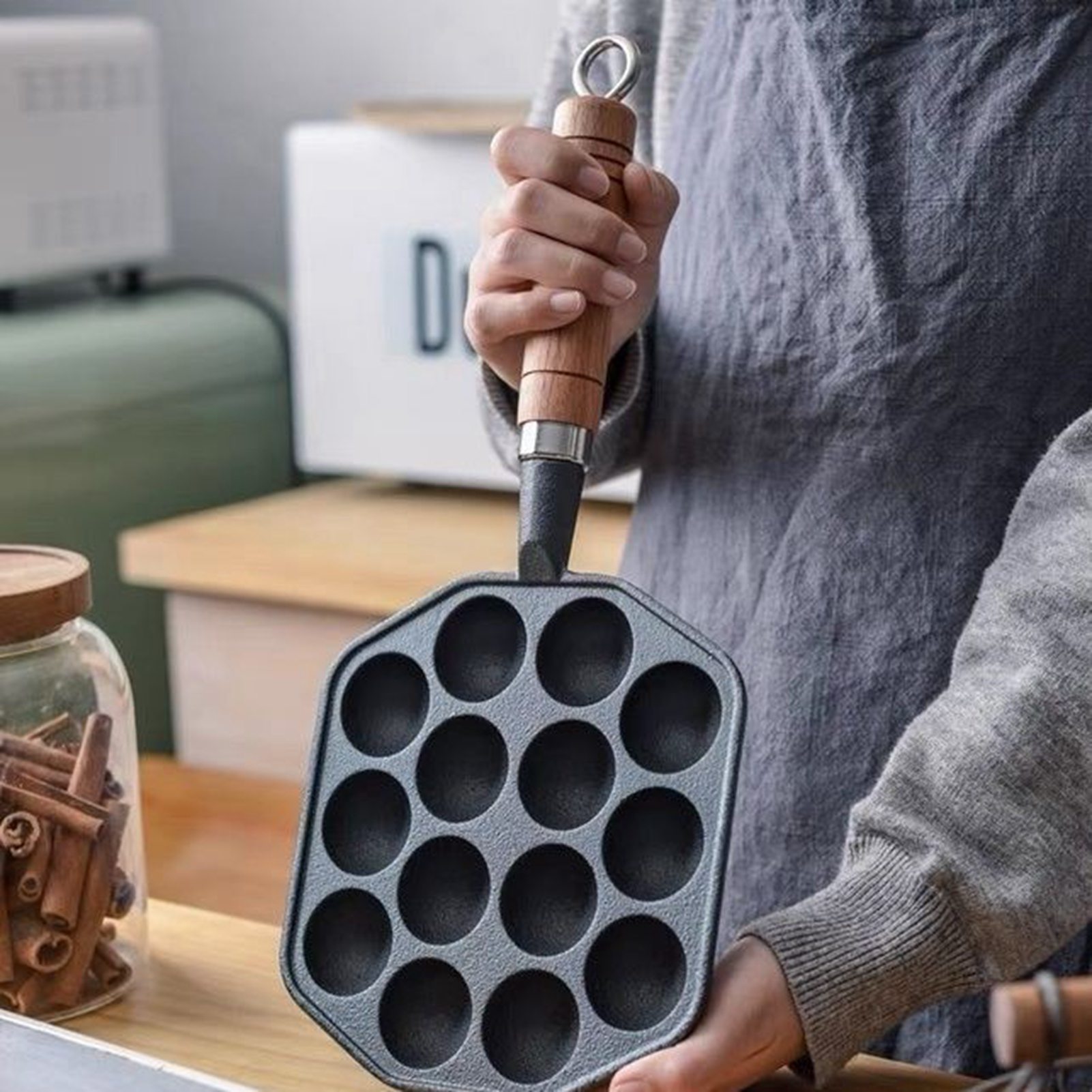 たこ焼きグリルパンお手入れ簡単鋳鉄タコミートボール型メーカー - Takoyaki Grill Plate のレビューと価格