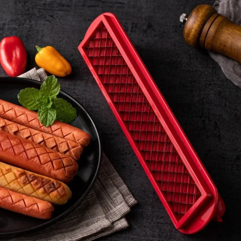 ホットドッグスライサークリスクロス耐久性のある ABS プラ - Hot Dog Press のレビューと価格