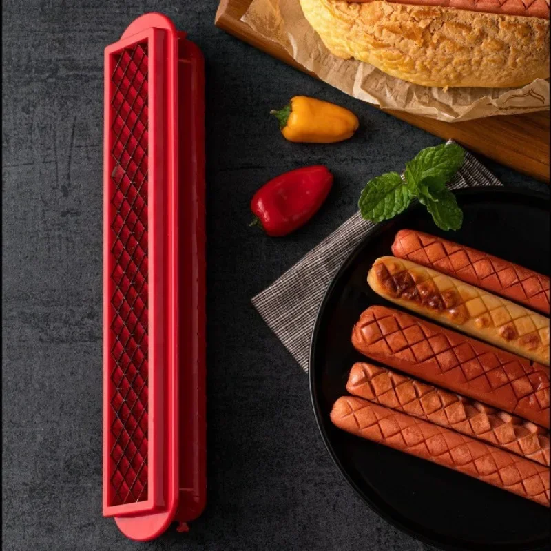 ホットドッグスライサークリスクロス耐久性のある ABS プラ - Hot Dog Press のレビューと価格