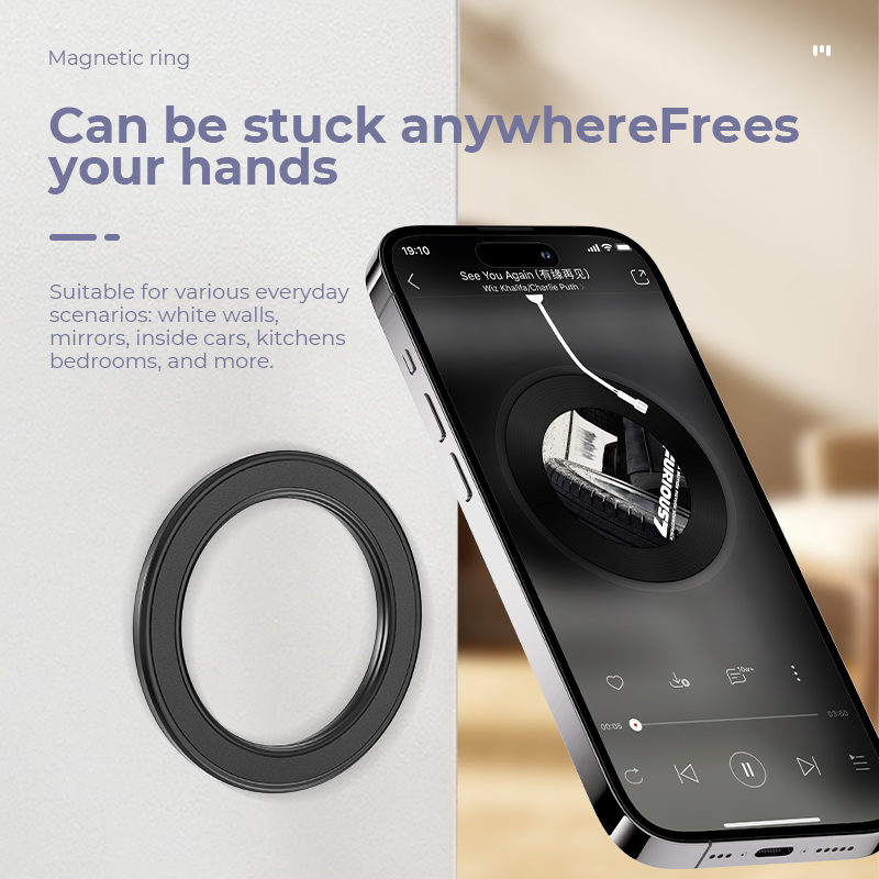 MagSafe対応 強力マグネットリング式スマホホルダー 粘 - Taco Stand Holder のレビューと価格