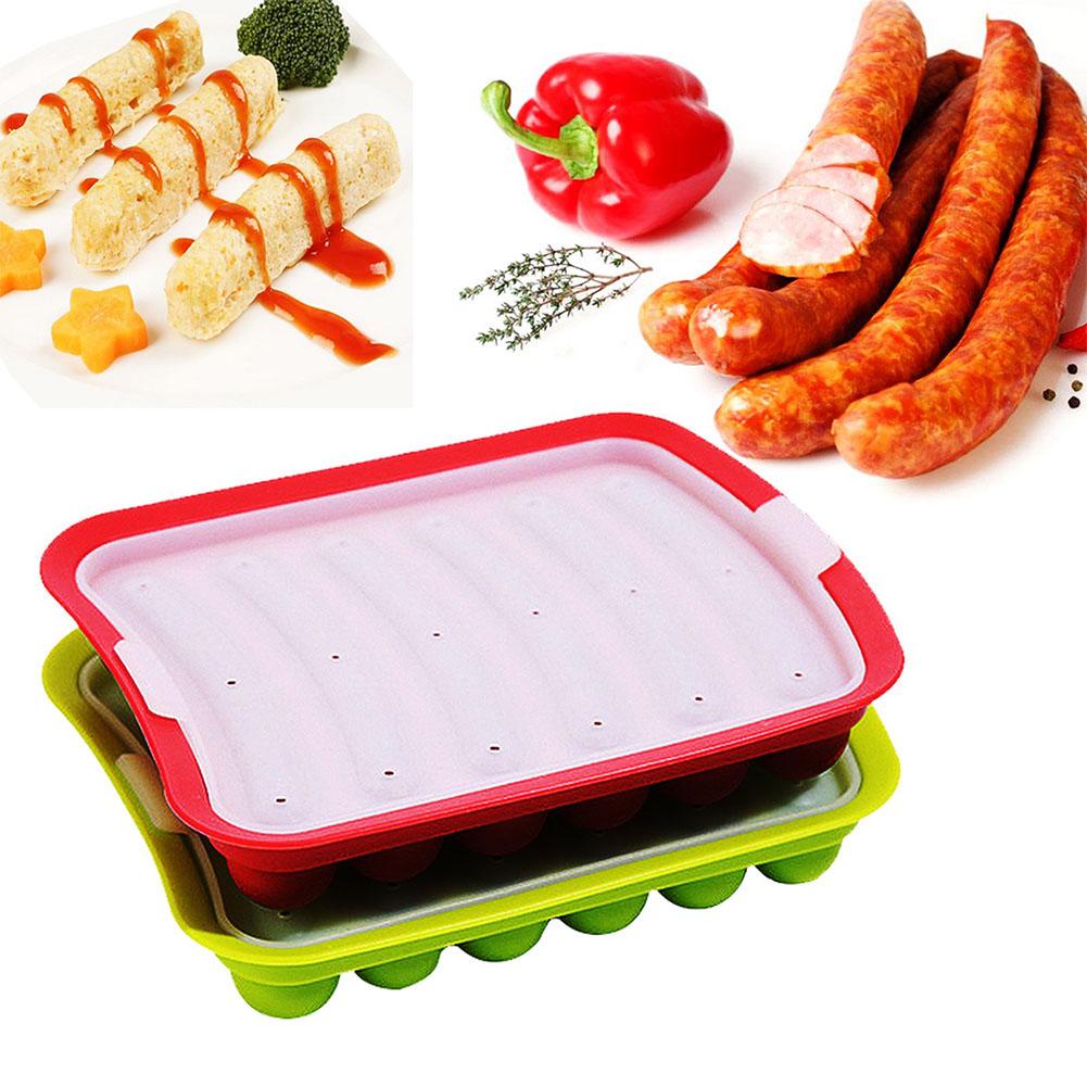 ソーセージメーカー型 6グリッド シリコン製 DIY ハム  - Hot Dog Press のレビューと価格