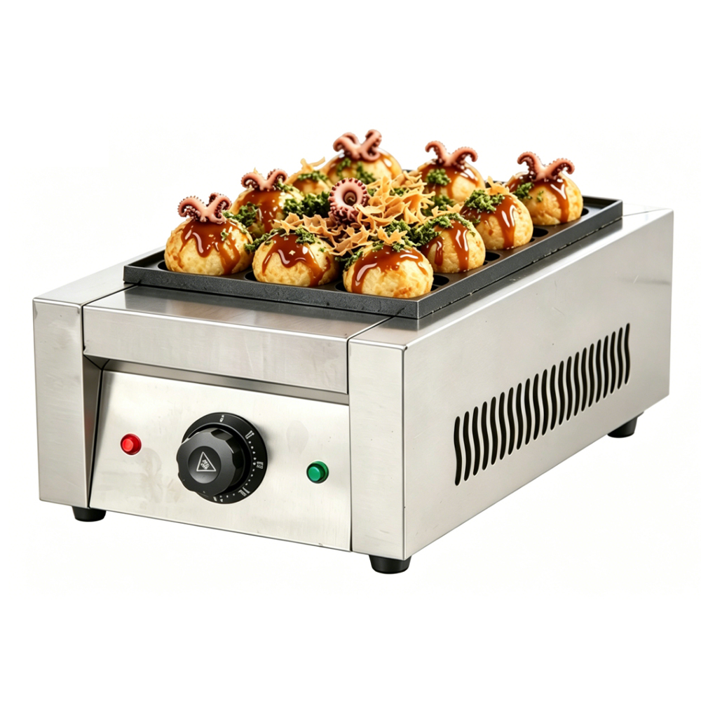 業務用電気たこ焼き器 ダブルプレート ノンスティック タコボ - Takoyaki Grill Plate のレビューと価格