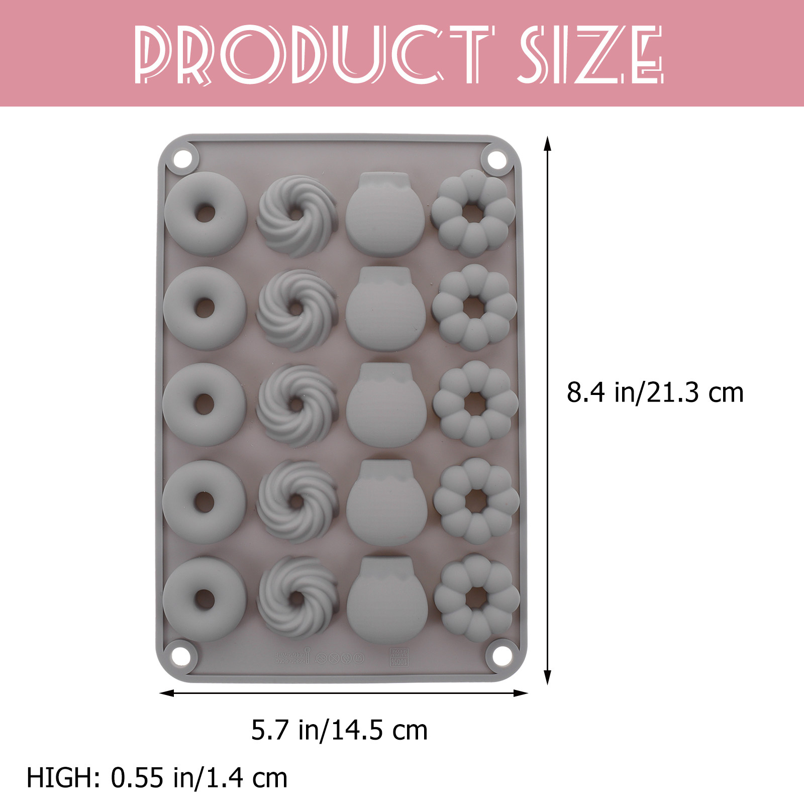 チョコレートドーナツ型シリコンミニベーカリーキャンディゼリー - Donut Mold Silicone のレビューと価格