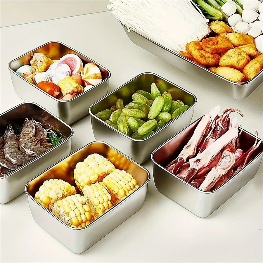 1/3/5 個ステンレス鋼食品収納ボックス鮮度保持ボックス蓋 - Dim Sum Basket のレビューと価格