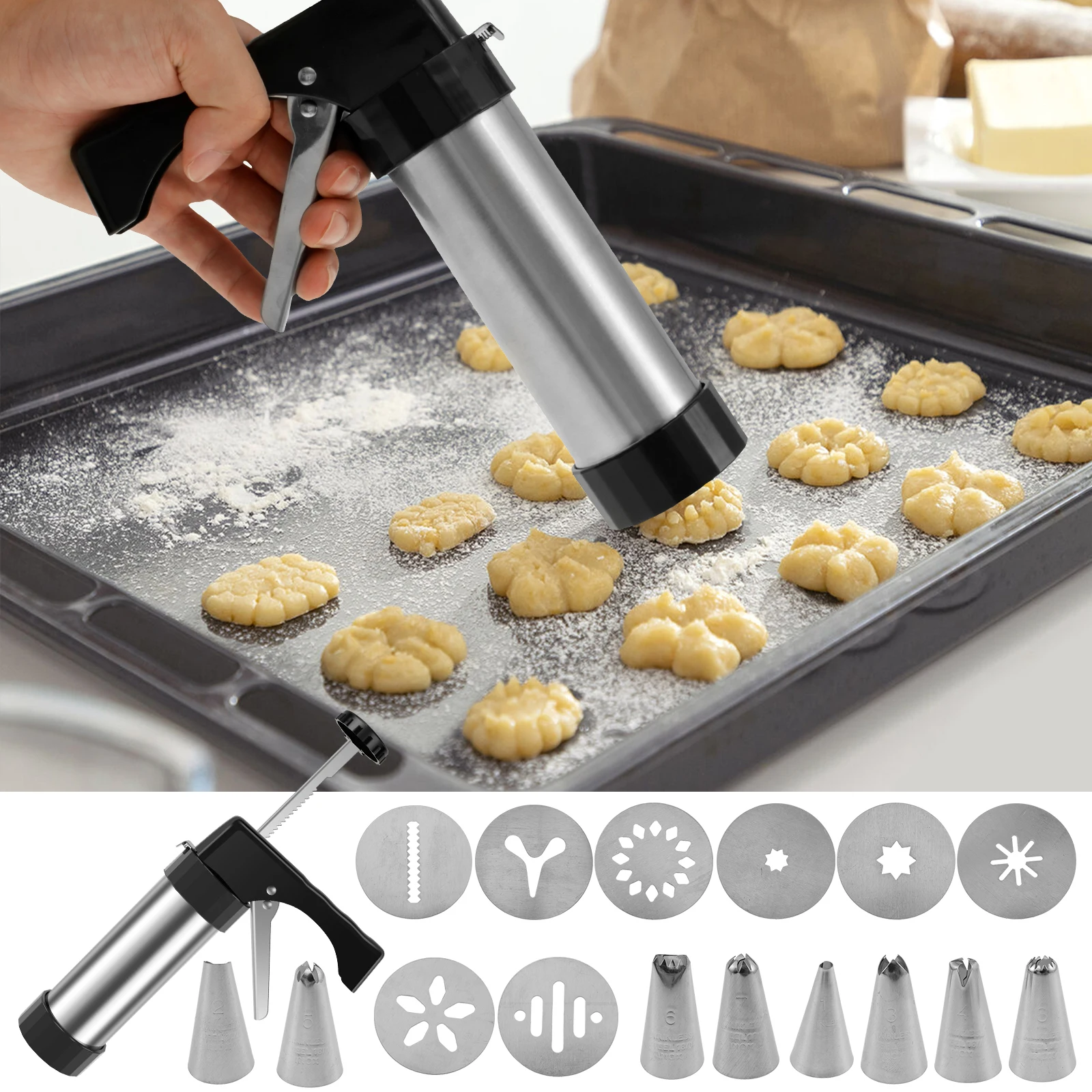 チュロメーカー機ステンレス鋼チュロスガンキット多機能チュロス - Churros Maker Gun のレビューと価格