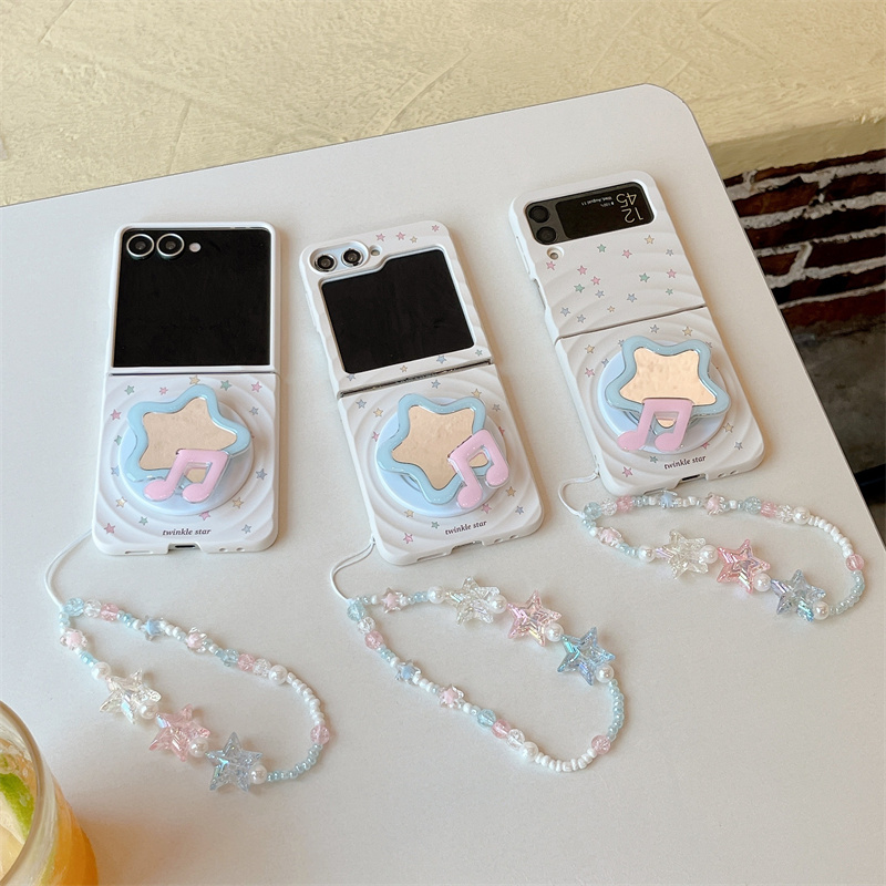 韓国のかわいい小さな星柄マグネット式スマホケース、Samsu - Taco Stand Holder のレビューと価格