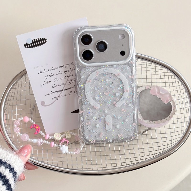 韓国風スパンコールリボン水玉模様マグネット式iPhoneケー - Taco Stand Holder のレビューと価格
